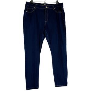 Michael Kors Izzy Skinny Jeans Women 16 Blue Denim 5-Pockets Mid Rise Designer